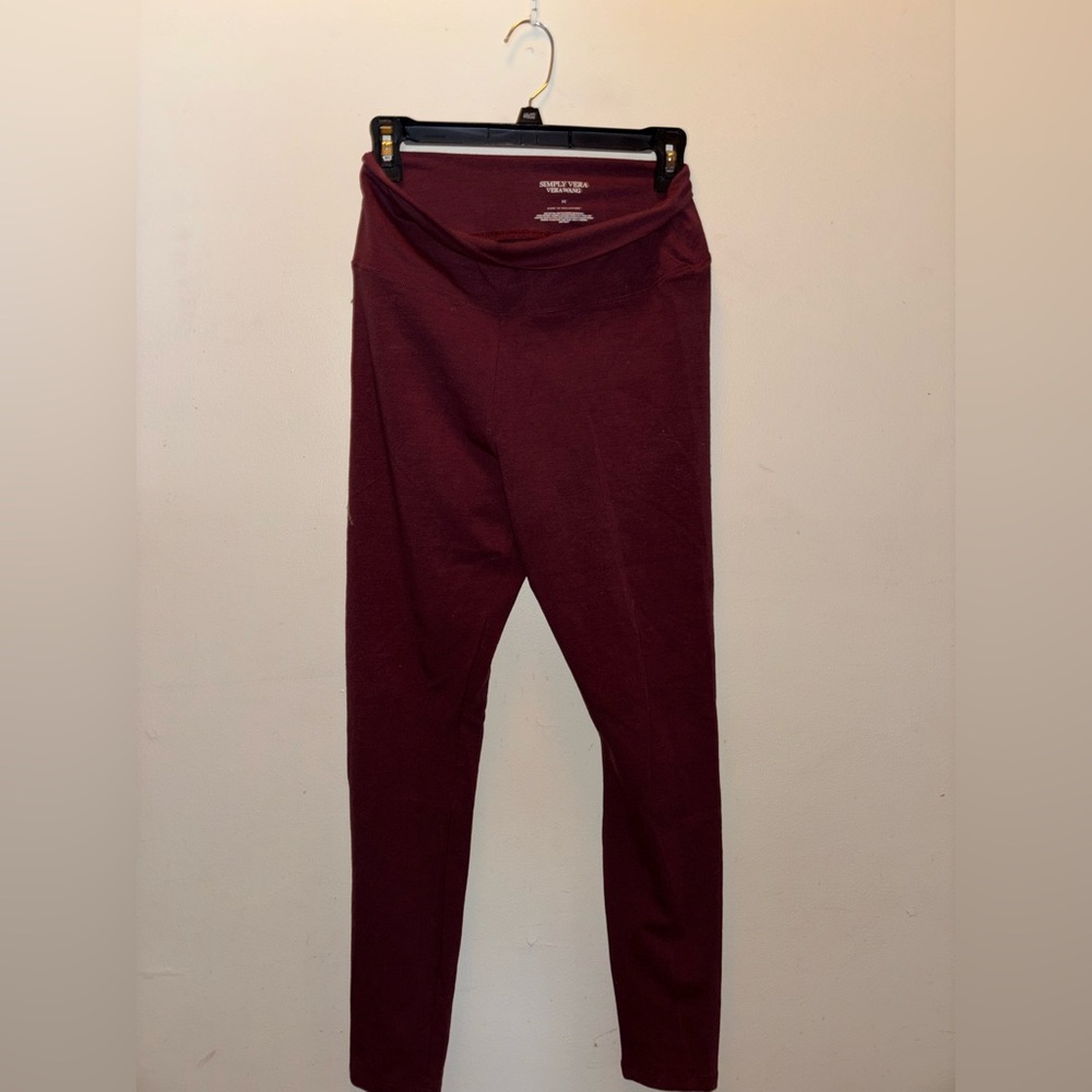 Simply Vera Vera Wang Maroon Leggings